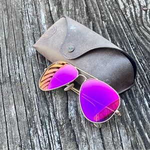 Ray-ban RB3025 POLARIZED Flash Aviator Sunglasses